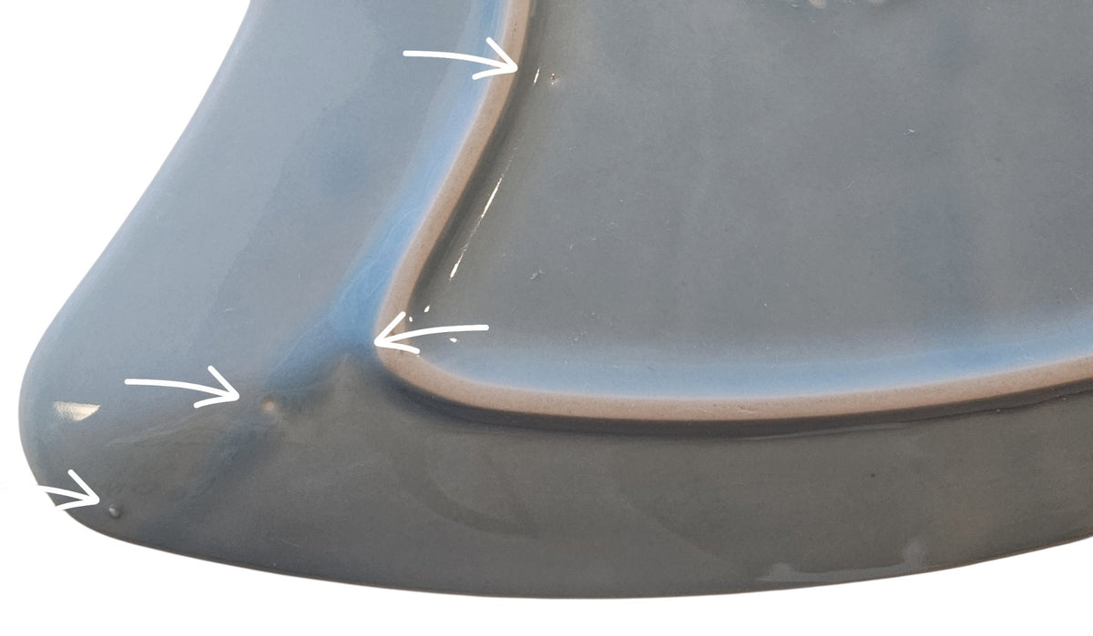 This is a Fiesta Fiestaware Tree Shaped Plate in Sky. Post 1986, Lead-free, Christmas, Tree
