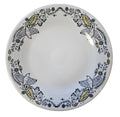 This is a Fiesta Fiestaware Classic Dinner Plate featuring Everything Kitchen's exclusive Nordic Woodland decal  on White. Scandinavian, Post 1986, Lead-free, Christmas, Tree, Decorated, Retired Decal, Cabin, Reindeer, Trees, Birds
