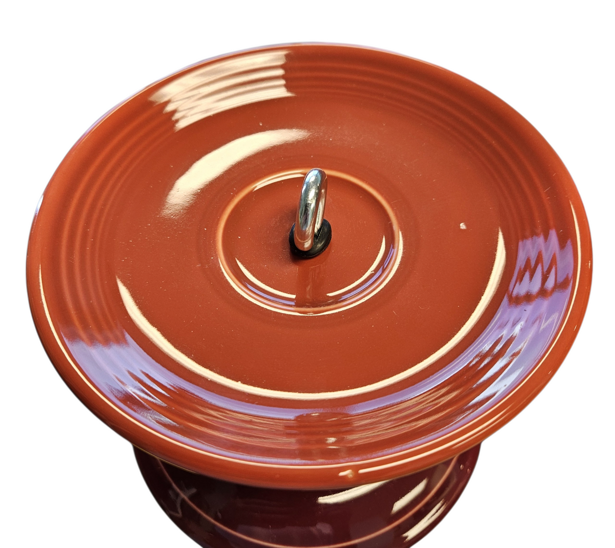 This is a handcrafted Birdfeeder made from a Fiesta Fiestware Cup and two saucers. It includes a glass jar to hold birdseed and either a plastic or metal base for the birds to land and feast. The top saucer is also perfect to hold grape jam or orange slices to feed your local orioles. Please see item description for specific cup and saucer color, jar color and base type. Crafted, Fiesta Second Life
