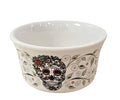 This is Fiesta fiestware Tapered Mug featuring the Skull & Vine decal on white. Lead free, post 1986,  retired decal, Halloween