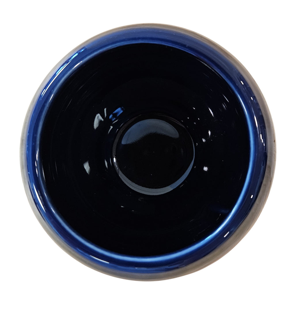 This is a Fiesta Fiestaware Individual Sugar Bowl With Lid in cobalt. lead-free, Post 1986, Retired Color Retired Shape