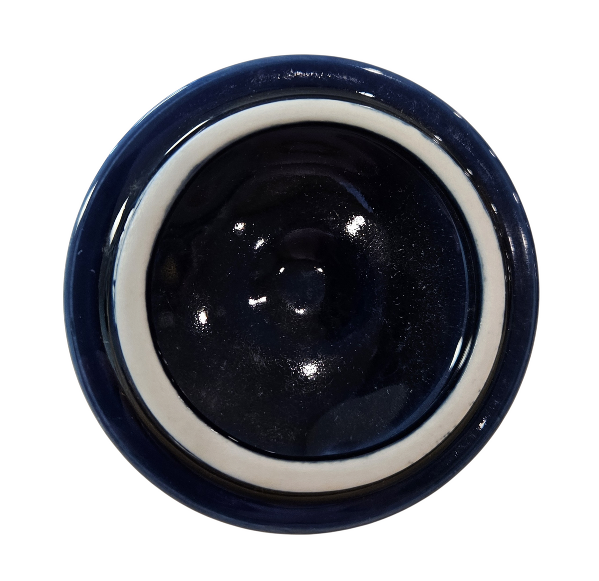 This is a Fiesta Fiestaware Individual Sugar Bowl With Lid in cobalt. lead-free, Post 1986, Retired Color Retired Shape
