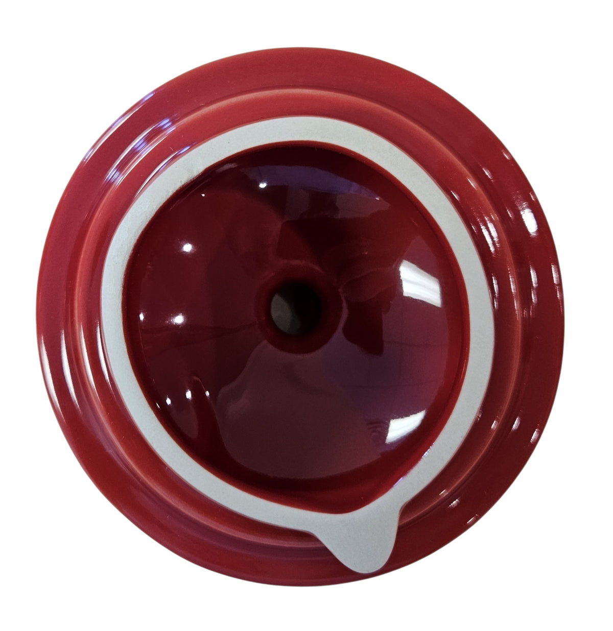 This is a Fiesta Fiestaware Five-cup 5-cup New Style Handle Tea Pot with Lid in Scarlet. lead-free, Post 1986, Retired Shape
