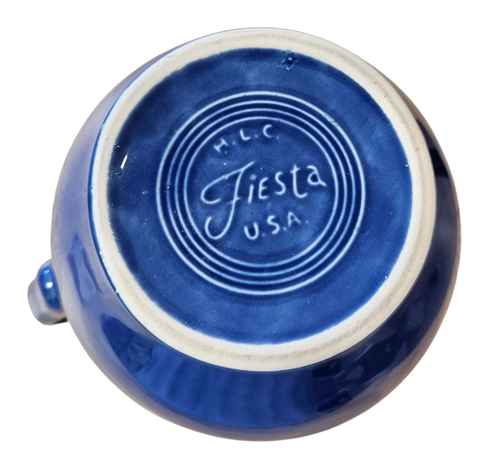 This is a Fiesta Fiestware 60 Ounce Carafe in Sapphire. Lead-free Post 1986 Retired color retired shape
