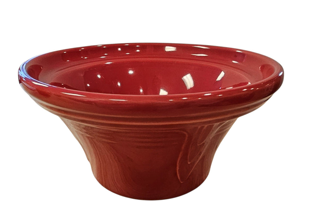 This is a Fiesta Fiestaware Hostess Bowl in scarlet. Post 1986 Retired Shape Lead Free

