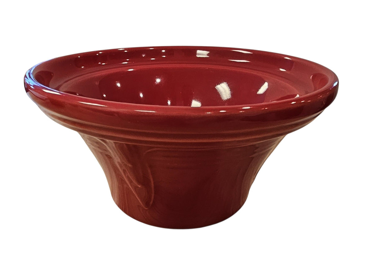This is a Fiesta Fiestaware Hostess Bowl in scarlet. Post 1986 Retired Shape Lead Free
