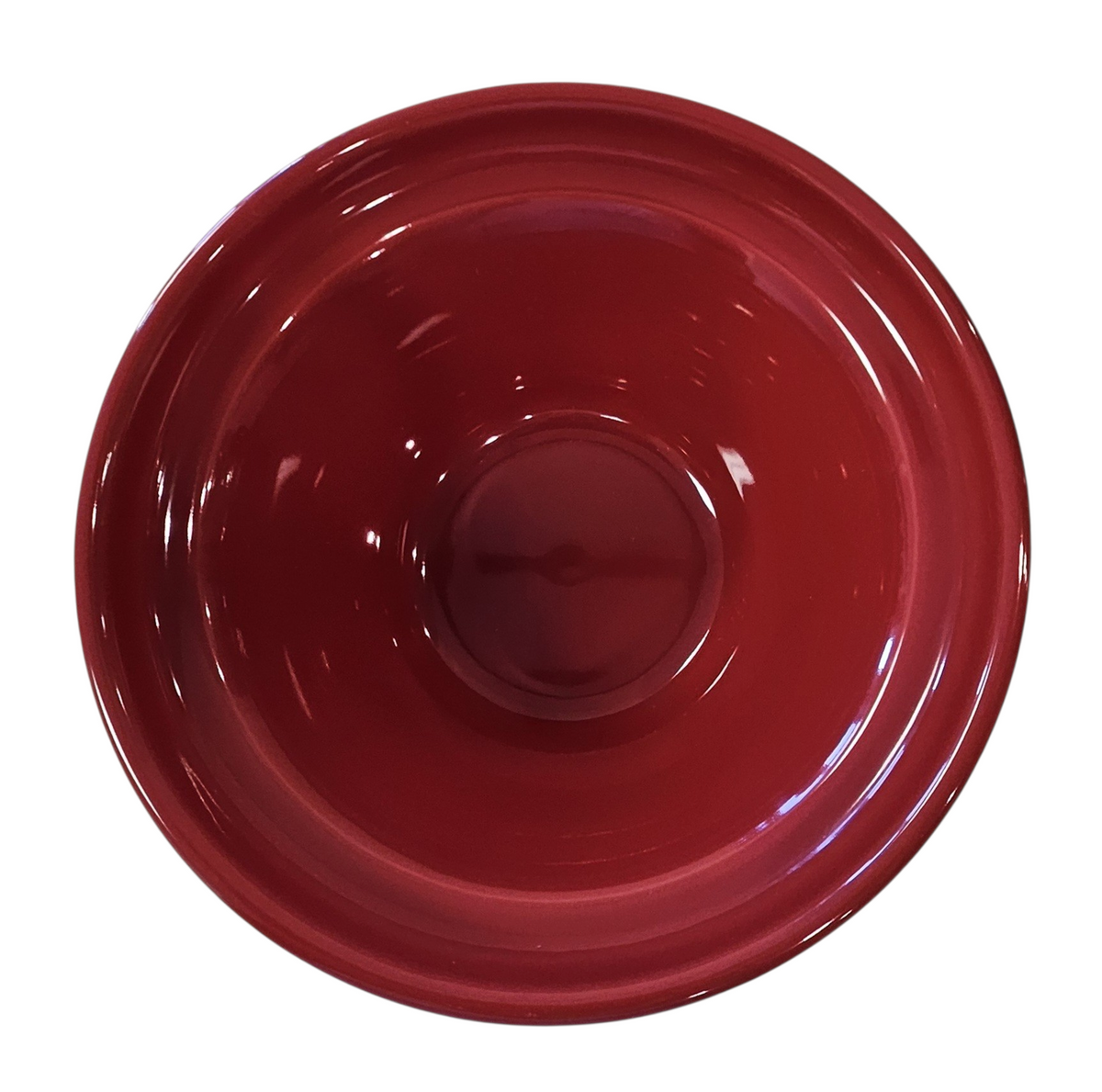 This is a Fiesta Fiestaware Hostess Bowl in scarlet. Post 1986 Retired Shape Lead Free

