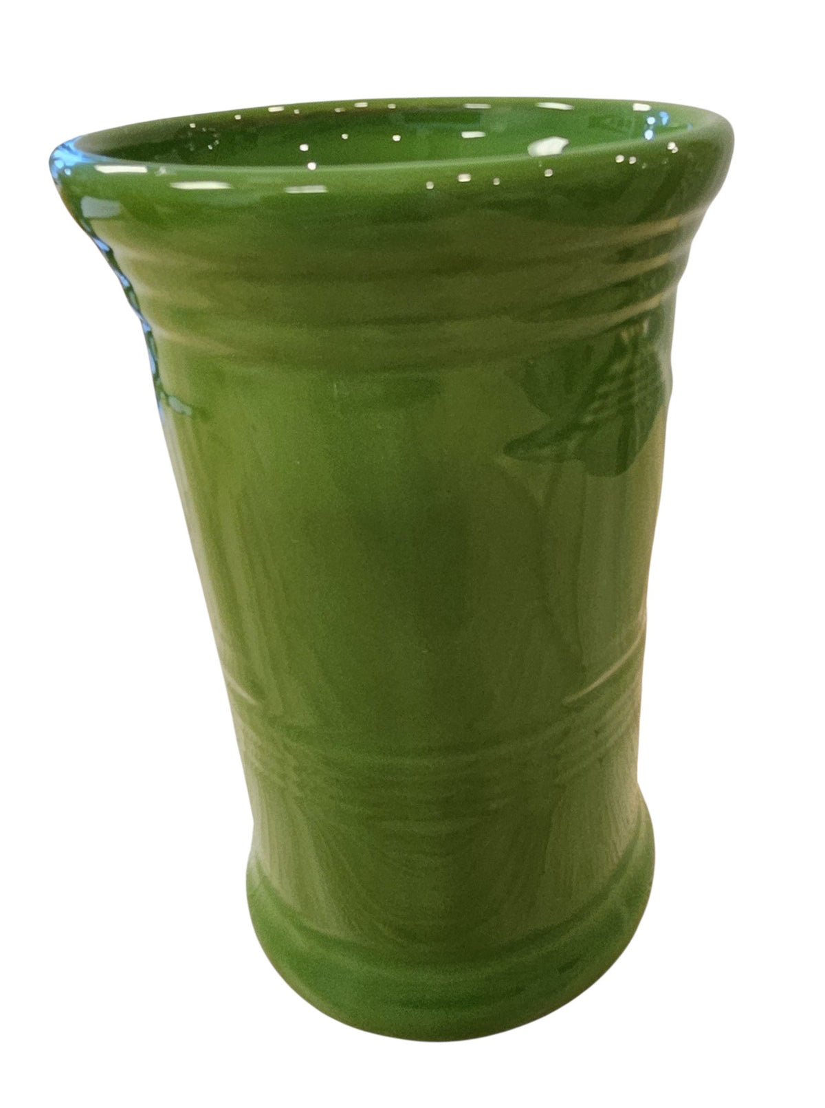 This is a Fiesta Fiestaware Cappuccino Mug in Shamrock. The mug features iconic embossed Fiesta shapes. Post 1986 Lead-free Retired Color Retired Shape
