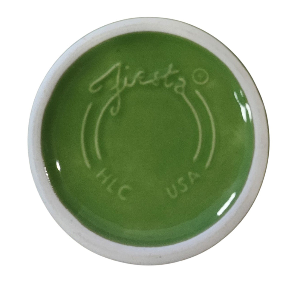 This is a Fiesta Fiestaware Cappuccino Mug in Shamrock. The mug features iconic embossed Fiesta shapes. Post 1986 Lead-free Retired Color Retired Shape
