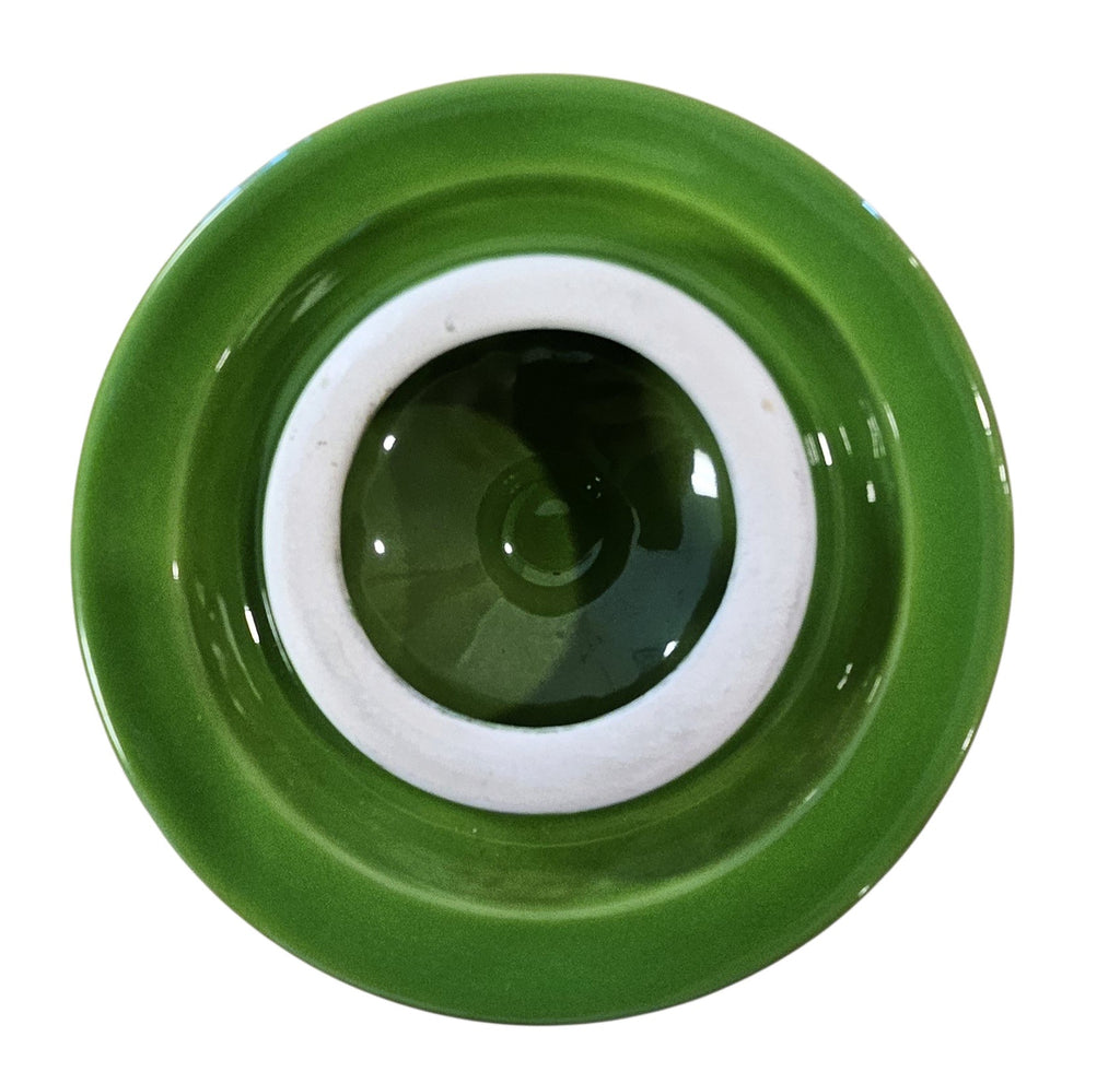 This is a Fiesta Fiestaware Five-cup 5-cup Ring Handled Tea Pot with Lid in Shamrock. lead-free, Post 1986, Retired Color Retired Shape
