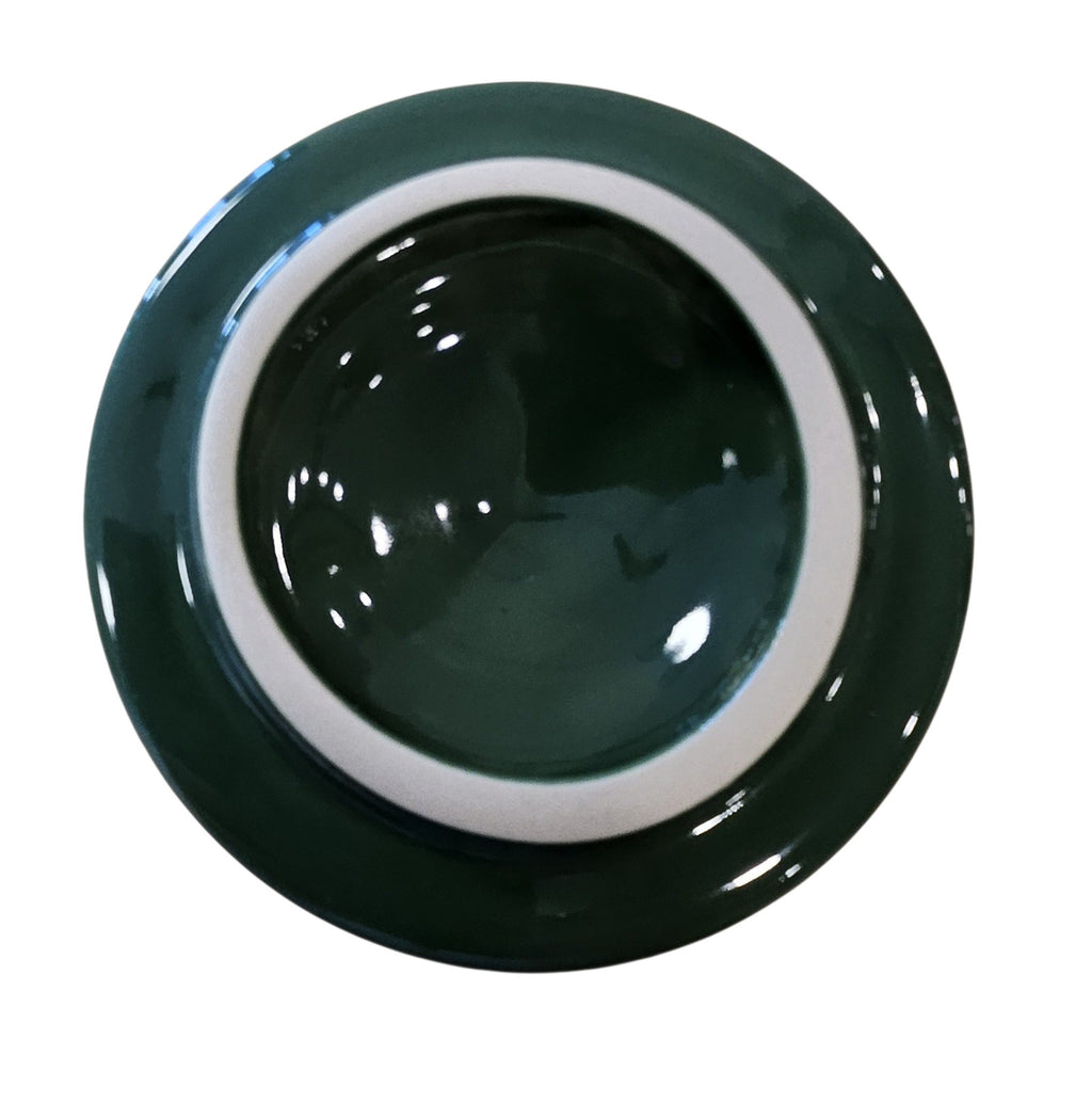 This is a Fiesta Fiestaware Creamer Pitcher Sugar Bowl with Lid on Figure Eight 8 Tray Set in jade lead-free, Post 1986, Retired Shape
