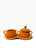 Fiesta Tangerine Sugar & Cream Tray Set