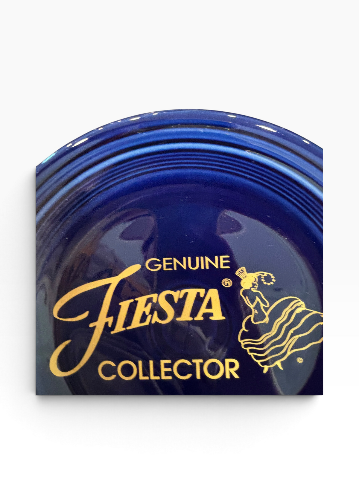 Fiesta Cobalt Genuine Fiesta Collector Dancing Lady Dinner Plate 10 1/2" HTF