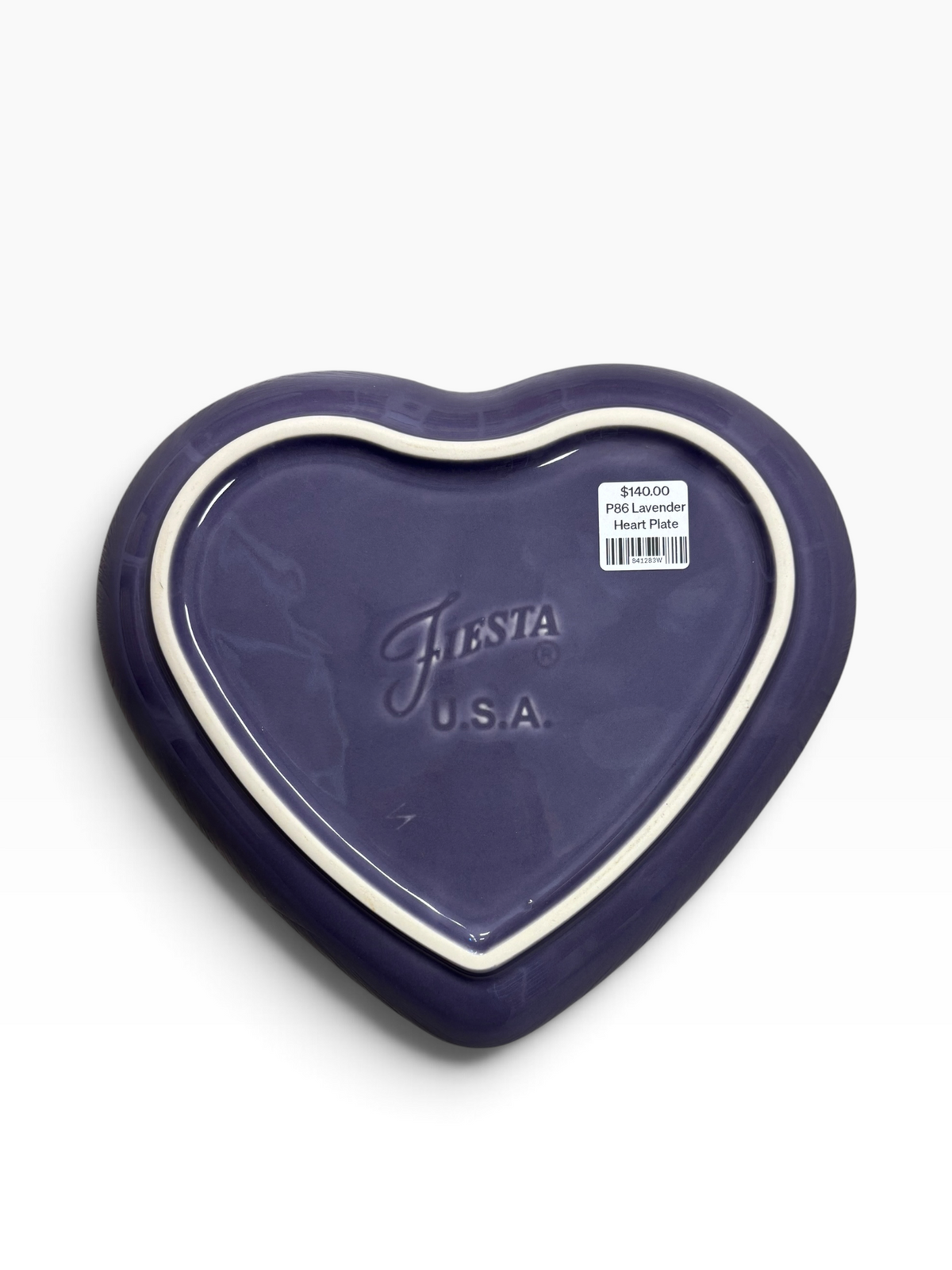 Fiesta Lavender Heart Plate Heart Shaped Plate 9" Limited HTF - Imperfect