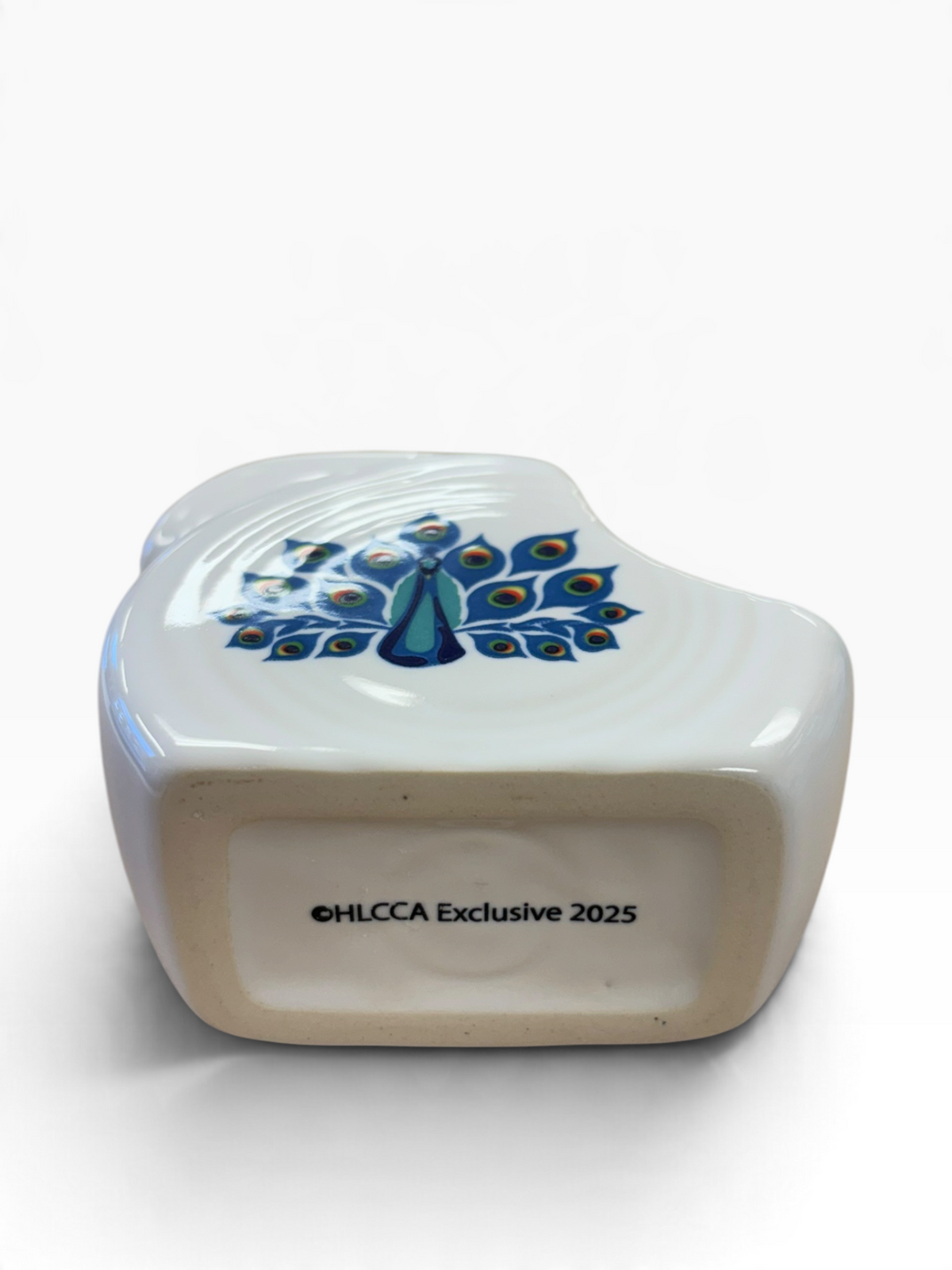 Fiesta HLCCA 2025 Exotic Birds Peacock on White Mini Disc HLCCA