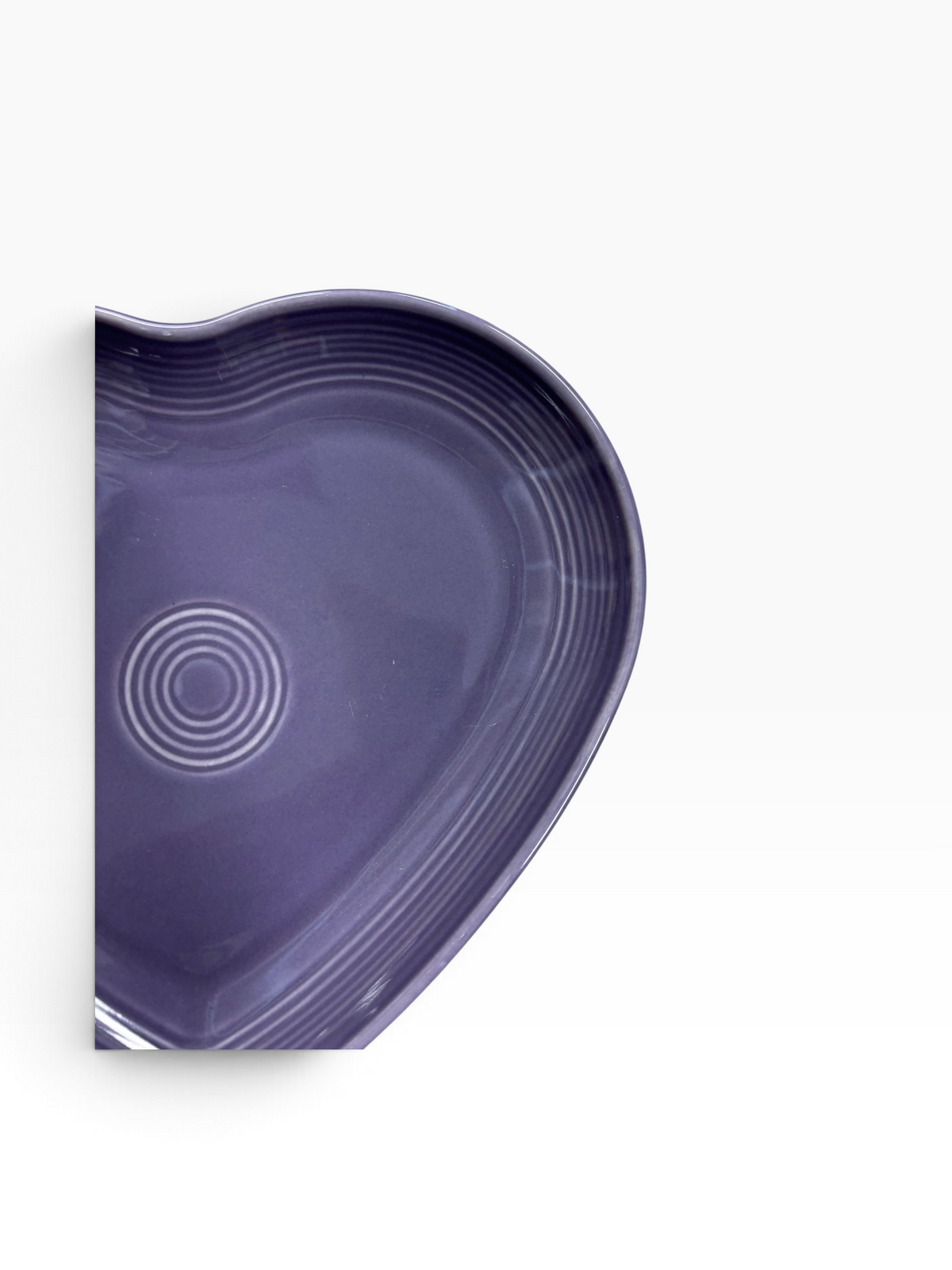 Fiesta Lavender Heart Plate Heart Shaped Plate 9" Limited HTF - Imperfect