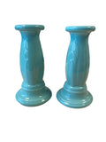 Fiesta Sea Mist Tapered Candlestick Millennium Candlestick Y2K Pair