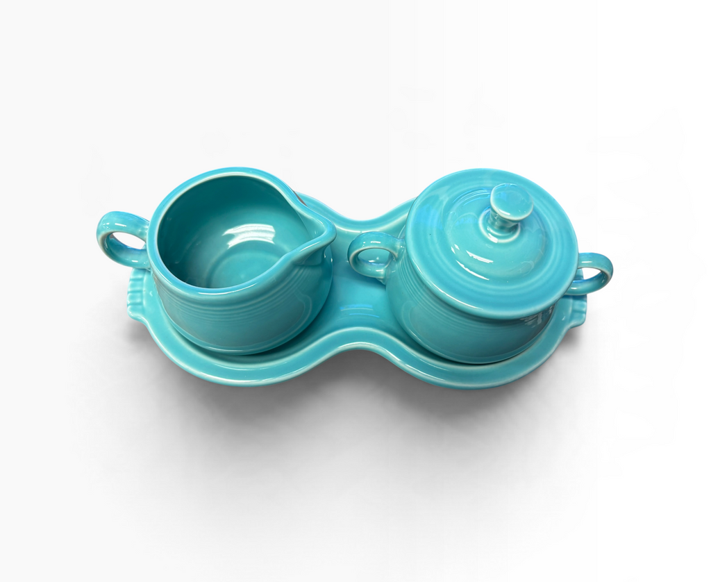 Fiesta Turquoise Sugar & Cream Tray Set