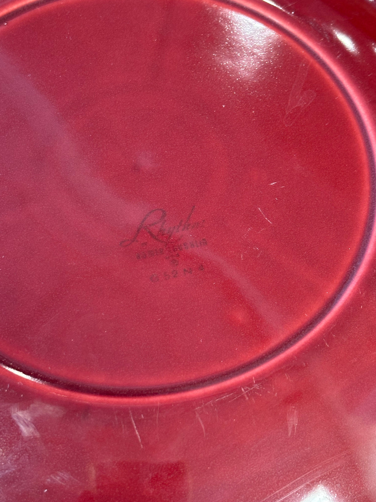Homer Laughlin Rhythm Burgundy Maroon Snack Plate HTF
