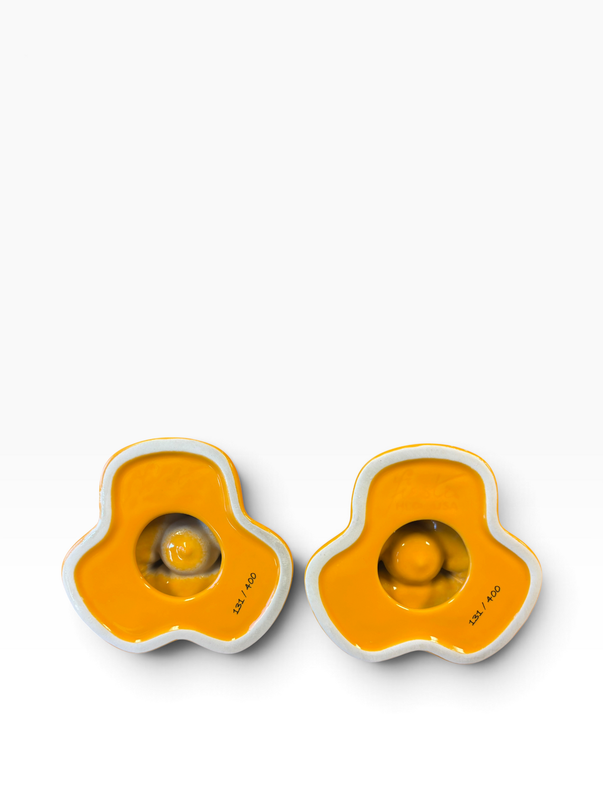 Fiesta Butterscotch Pyramid Candle Holder Pair 131/400