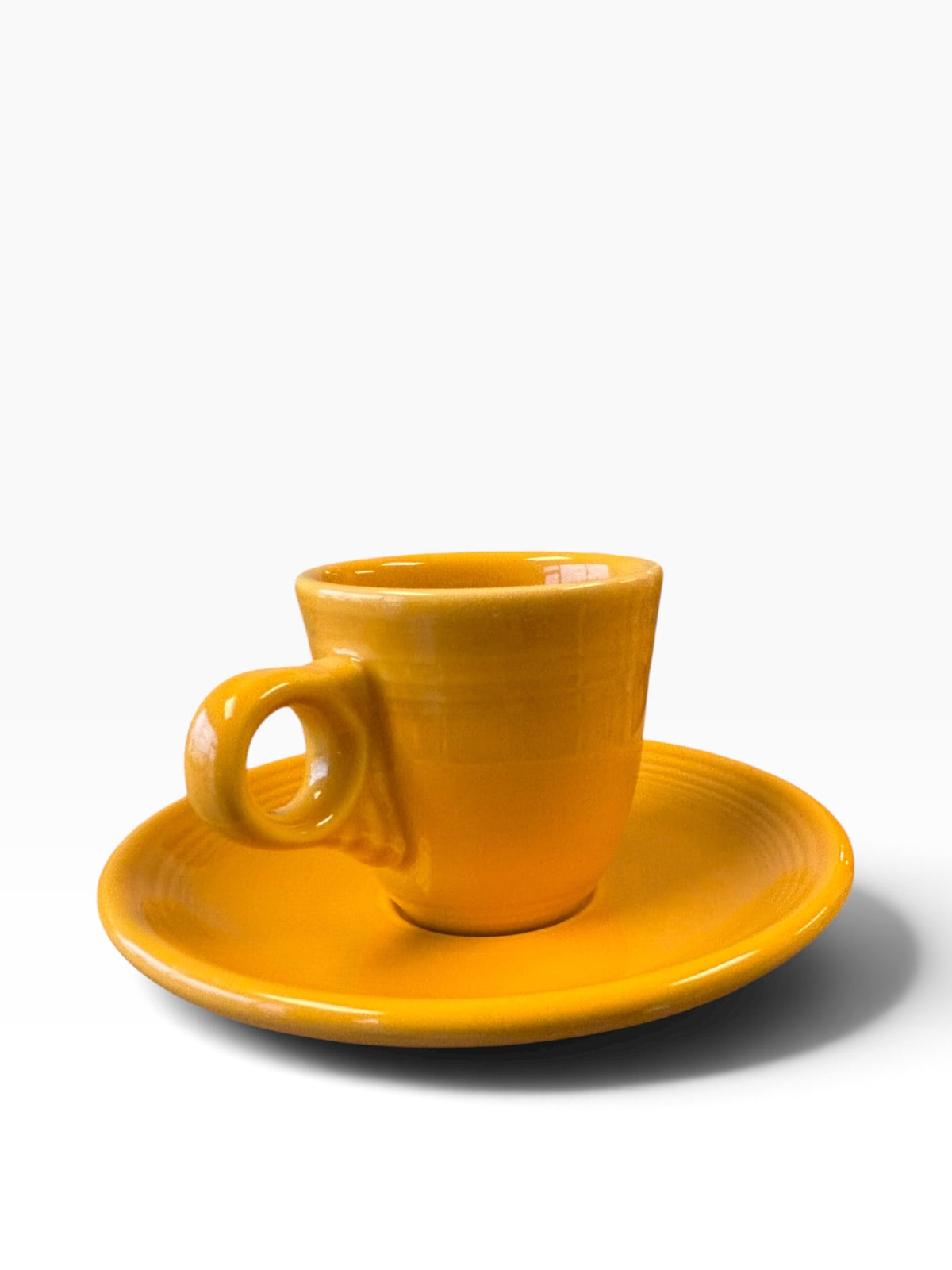 Fiesta Marigold Round Handle AD Demitasse Cup and Saucer