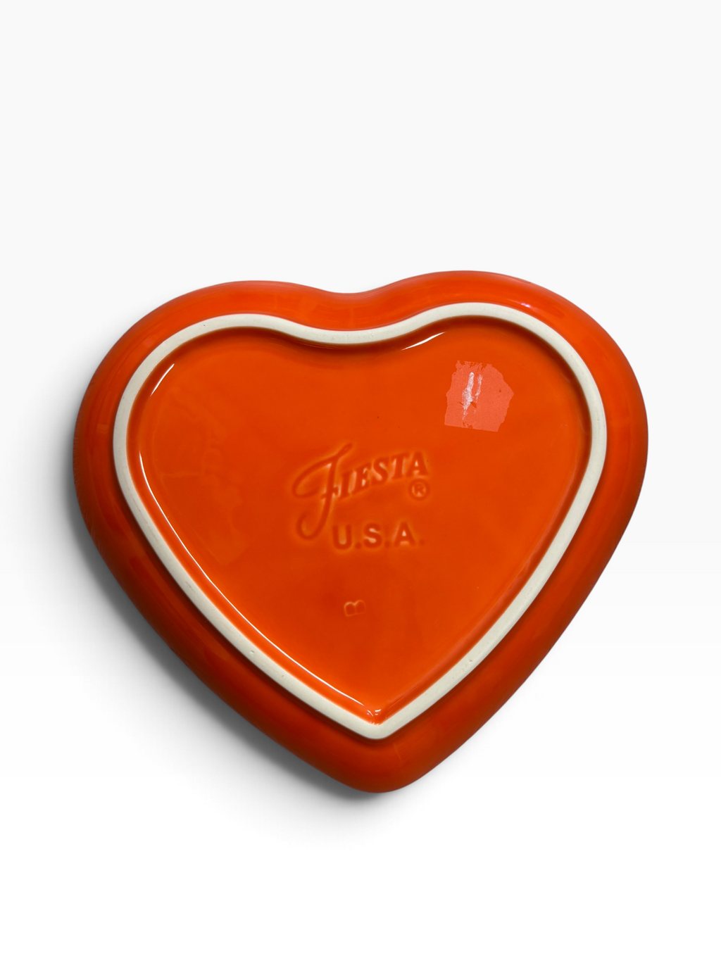 Fiesta Poppy Heart Plate Heart Shaped Plate 9"