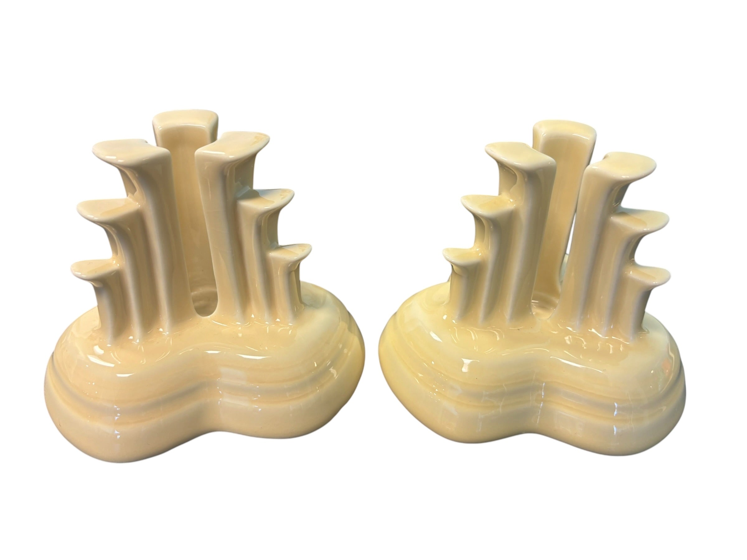 Fiesta Ivory Pyramid Candle Holder Pair 114/250