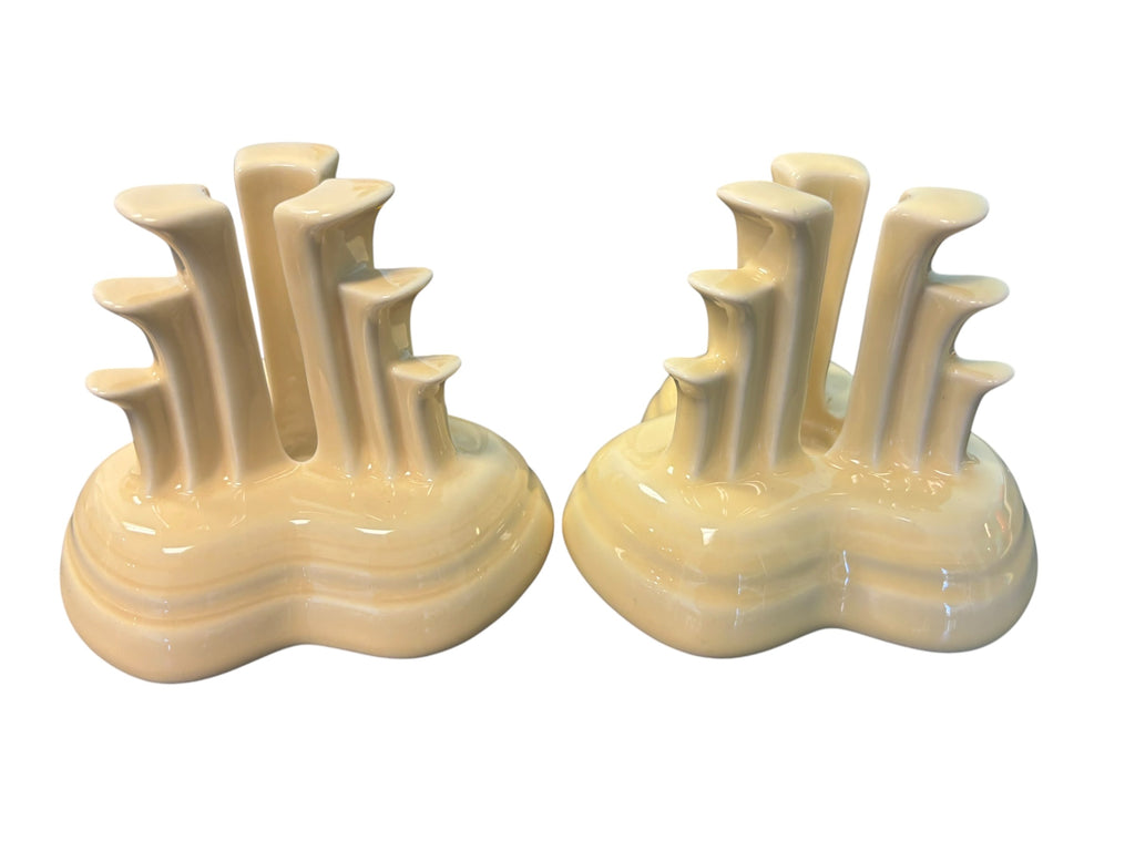 Fiesta Ivory Pyramid Candle Holder Pair 114/250