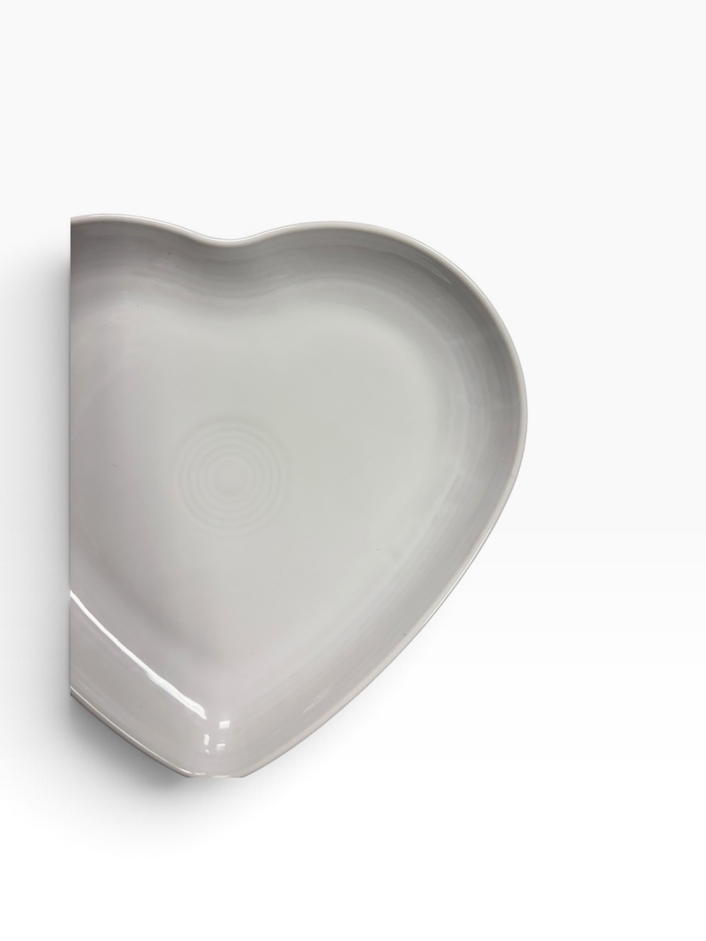 Fiesta White Heart Plate Heart Shaped Plate 9"