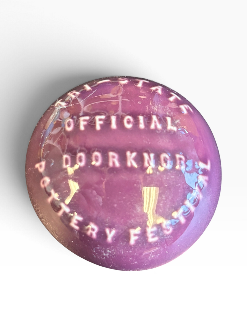 Tri-State Pottery Festival Official Doorknob in Fiesta Heather | HLC Toss Game