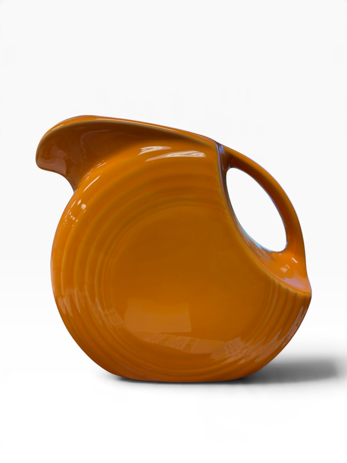 Fiesta Tangerine Large Disk Disc Pitcher 67 oz