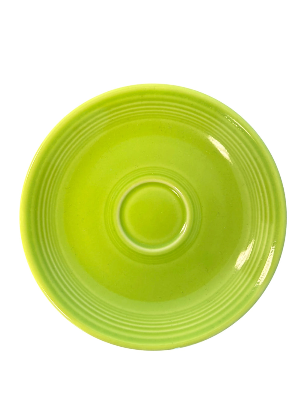 This is a Fiesta Fiestaware After Dinner AD Stick Handled Demitasse Demi Cup and Saucer Set in Chartreuse. lead-free, Post 1986, Retired Color Retired Shape Perfect for Espresso
