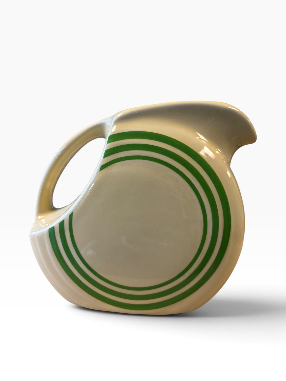 Fiesta Green Stripe Small Juice Disc Pitcher 28 oz HLCCA 2015 HTF