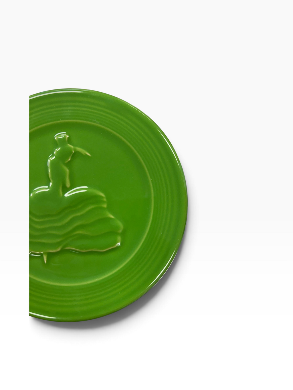 Fiesta Shamrock Dancing Lady Trivet 6" Retired Hot Plate