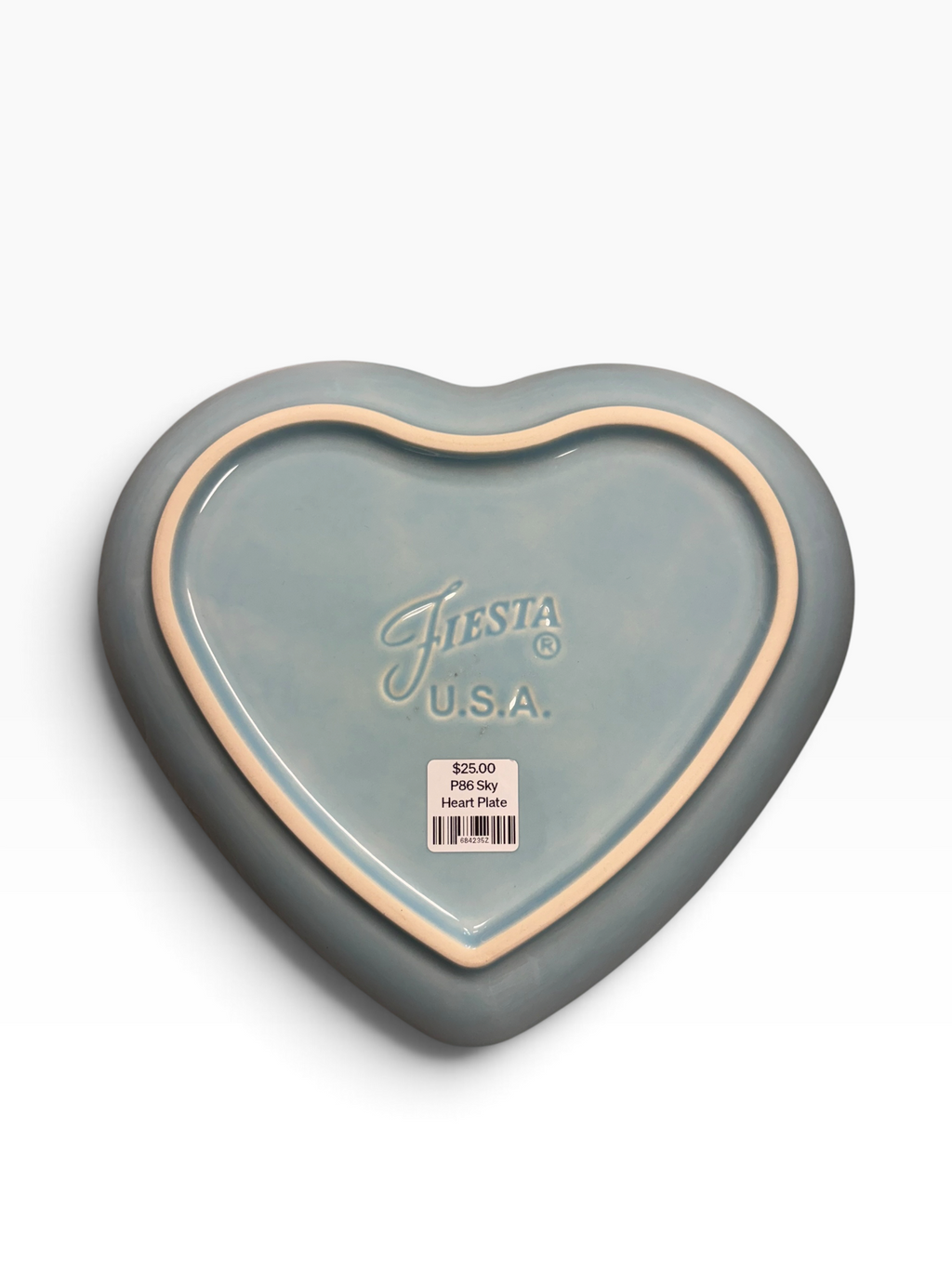 Fiesta Sky Heart Plate Heart Shaped Plate 9"