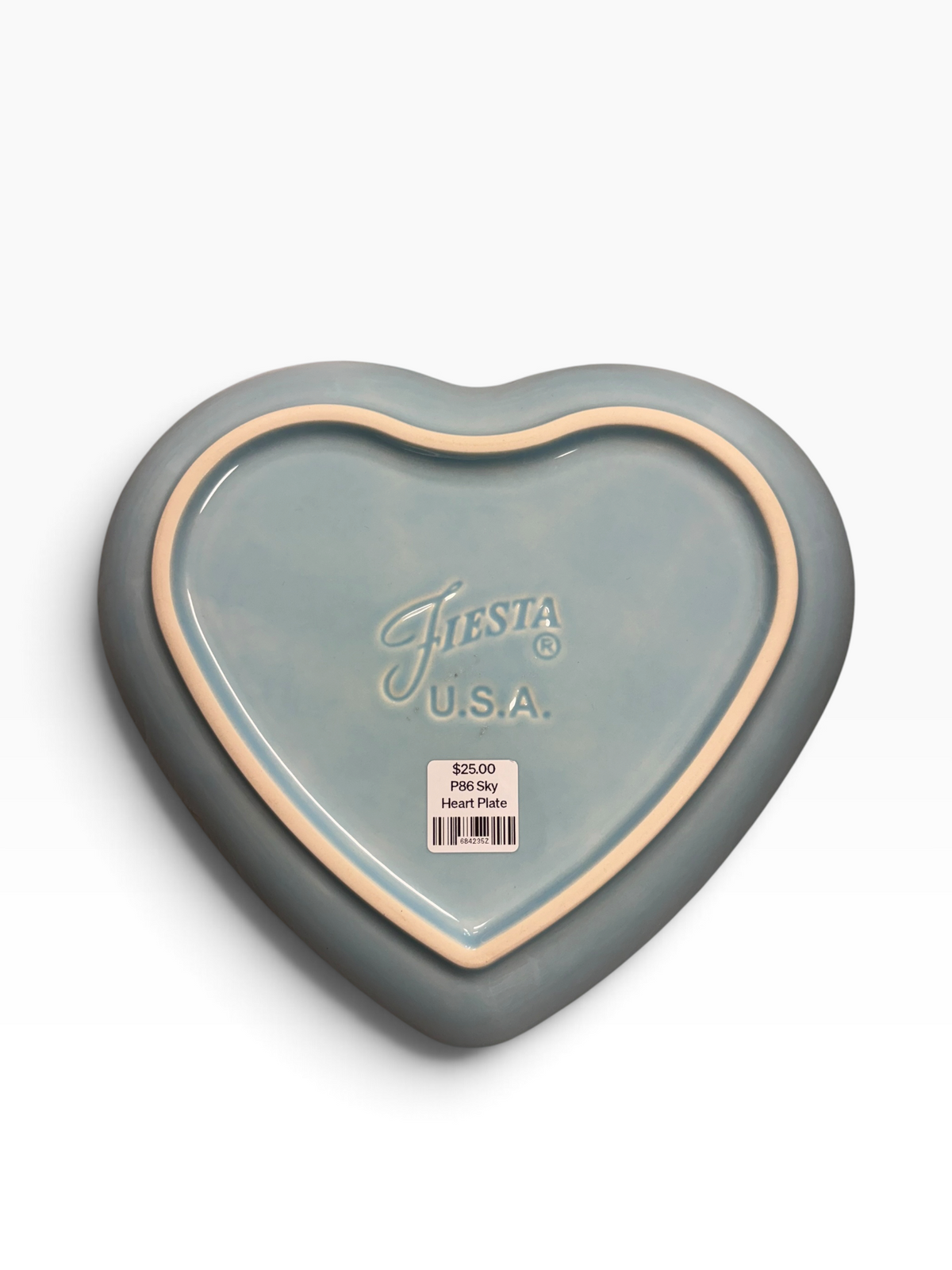 Fiesta Sky Heart Plate Heart Shaped Plate 9"