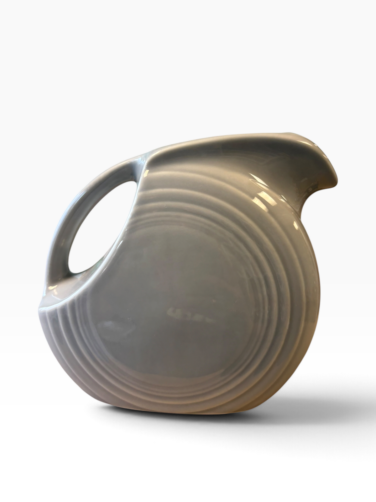 Fiesta Pearl Gray Small Juice Disc Pitcher 28 oz