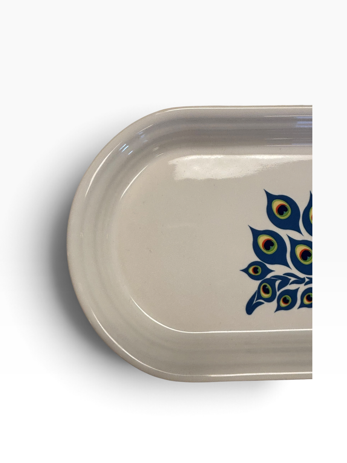 Fiesta Peacock on White Small Bread Tray HLCCA Exclusive 2024