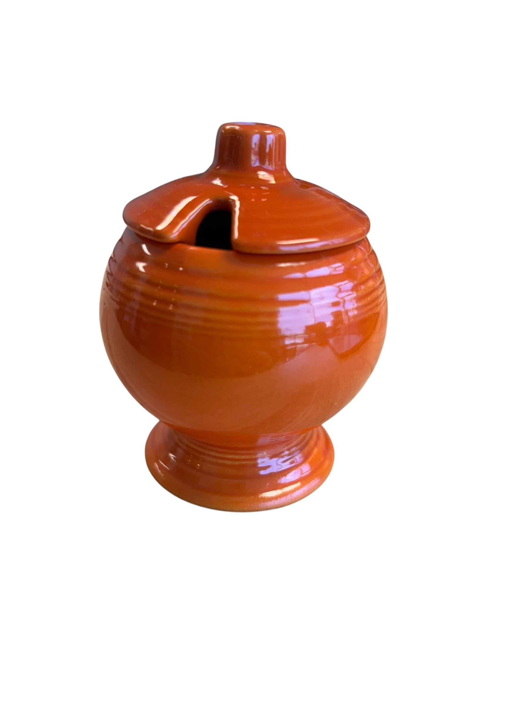 Vintage Fiesta Red Mustard Jar