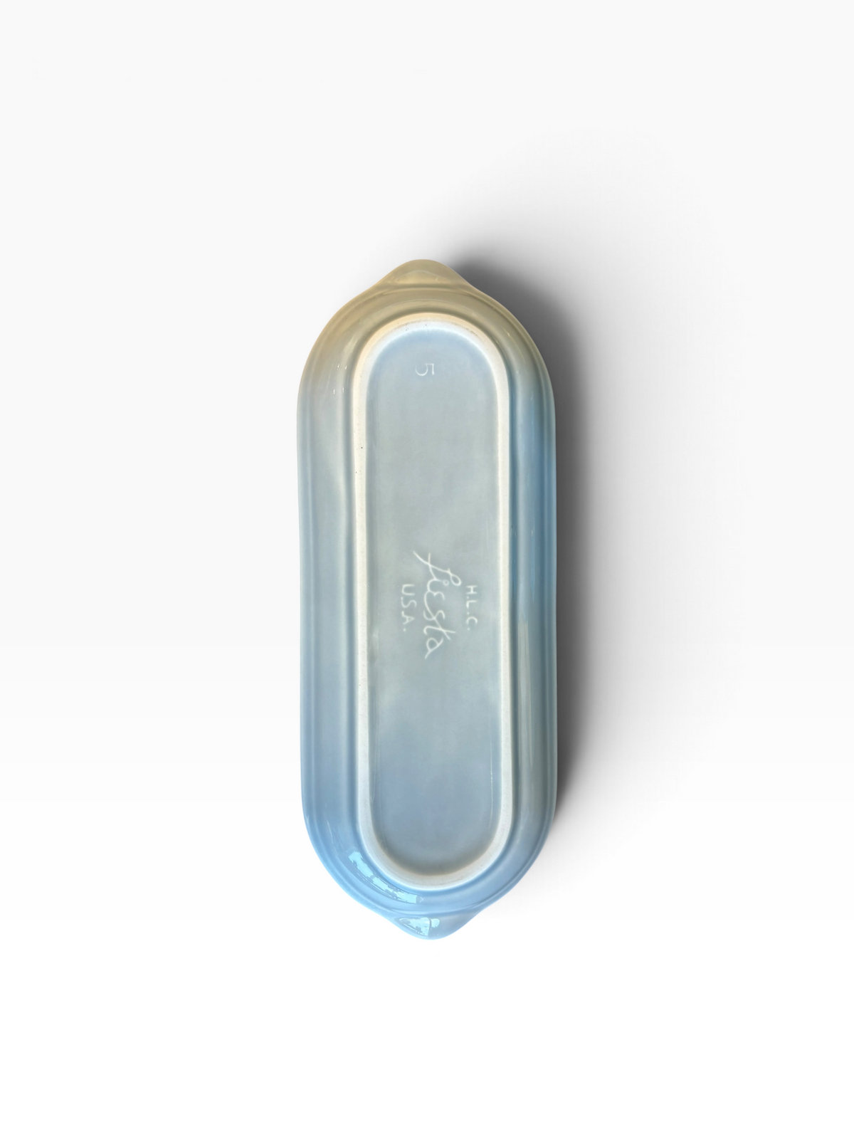 Fiesta Pearl Gray Relish Utility Tray Corn on the Cob Corn Relish Tray