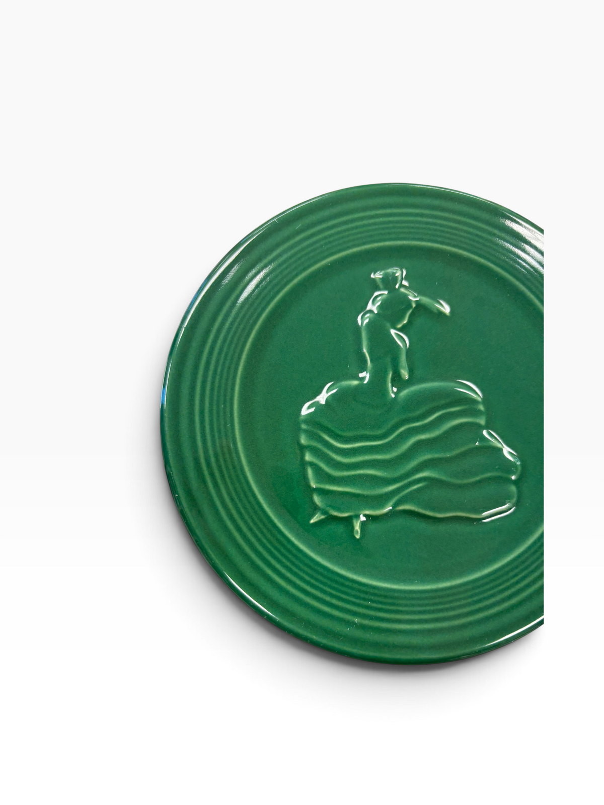 Fiesta Jade Dancing Lady Trivet 6" Retired Hot Plate