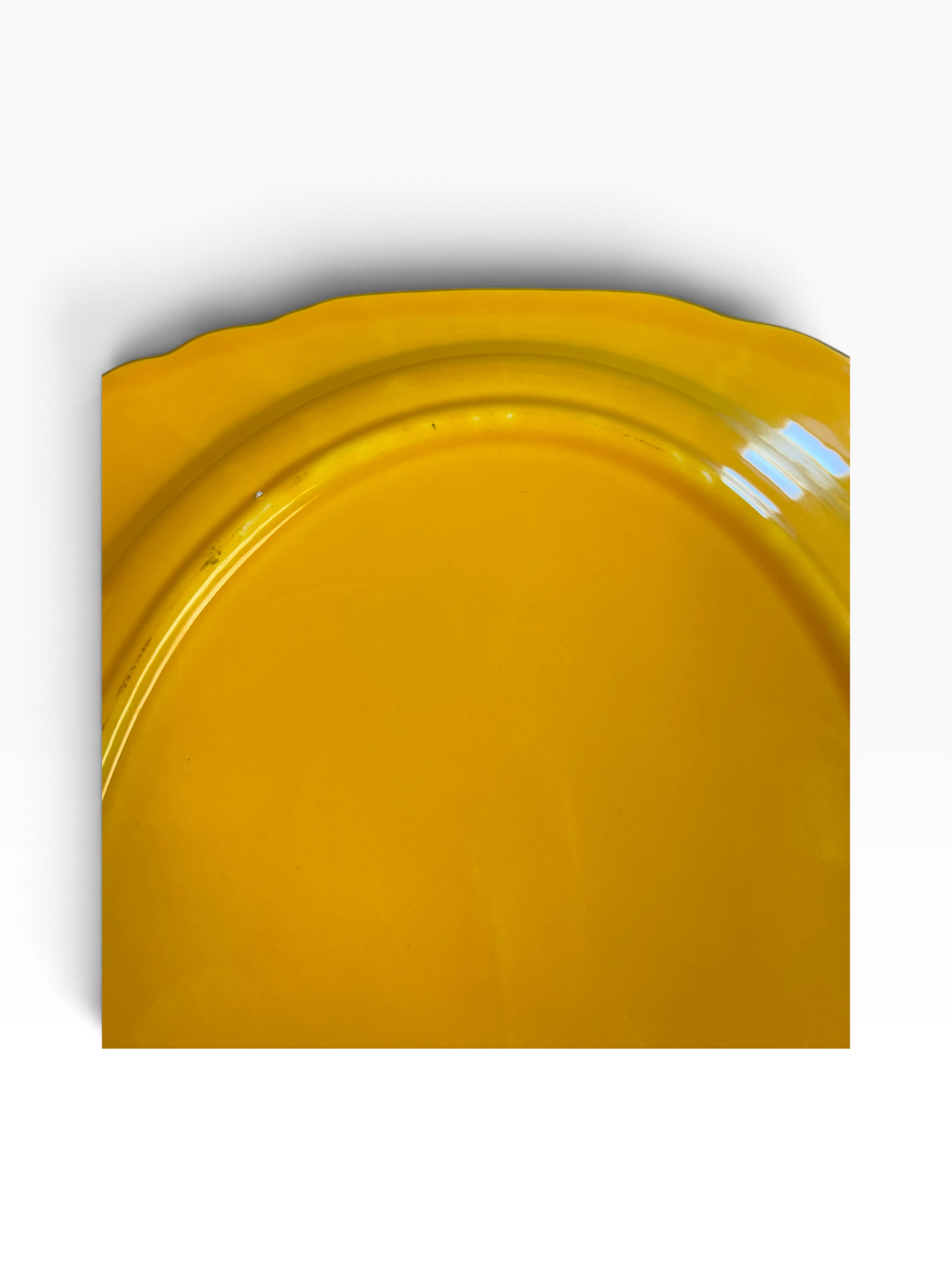 Vintage Riviera Rectangle Small Platter 11 1/2" Oval Well - Harlequin Yellow