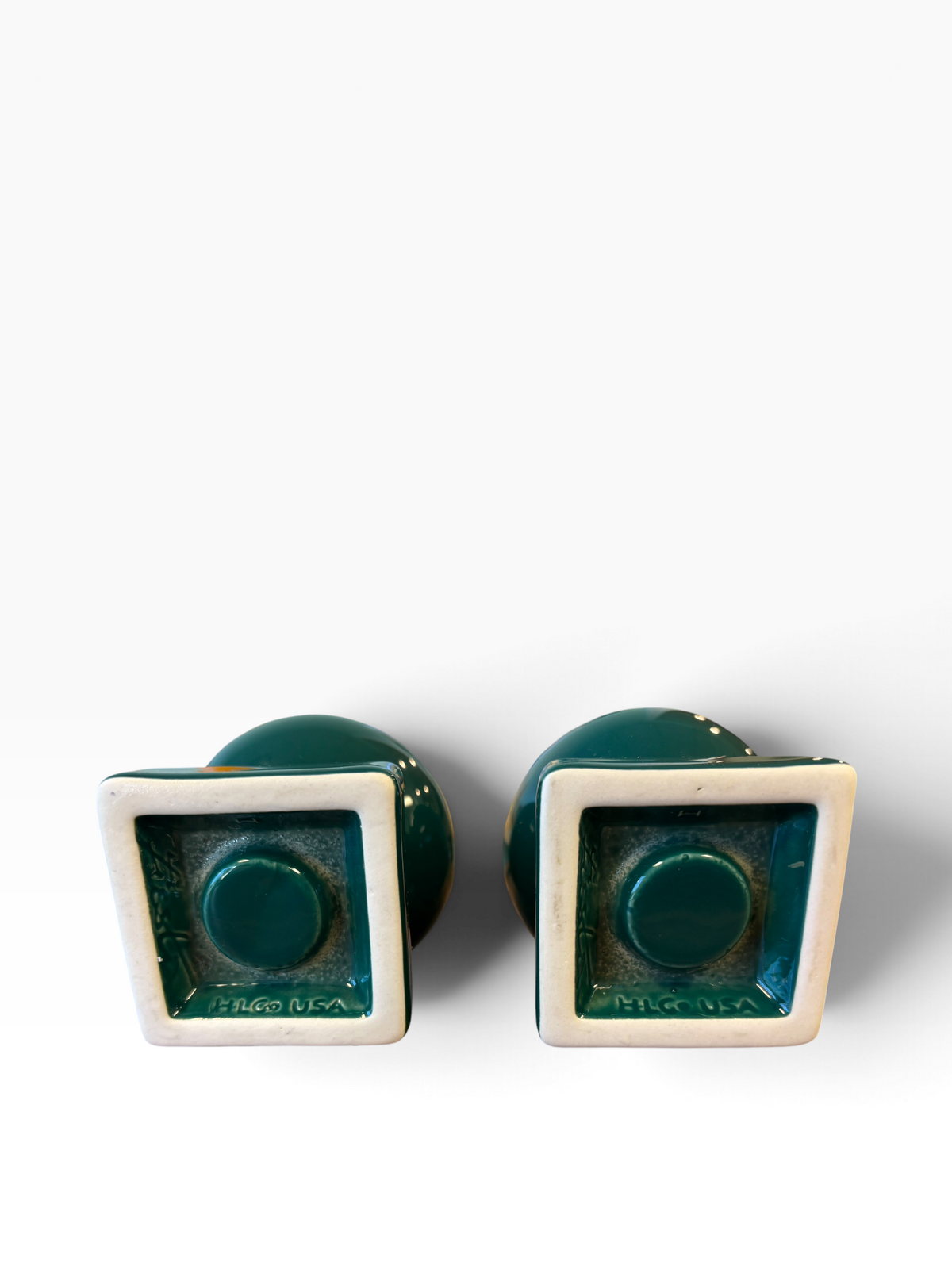 Fiesta Evergreen Round Bulb Candle Holder Pair