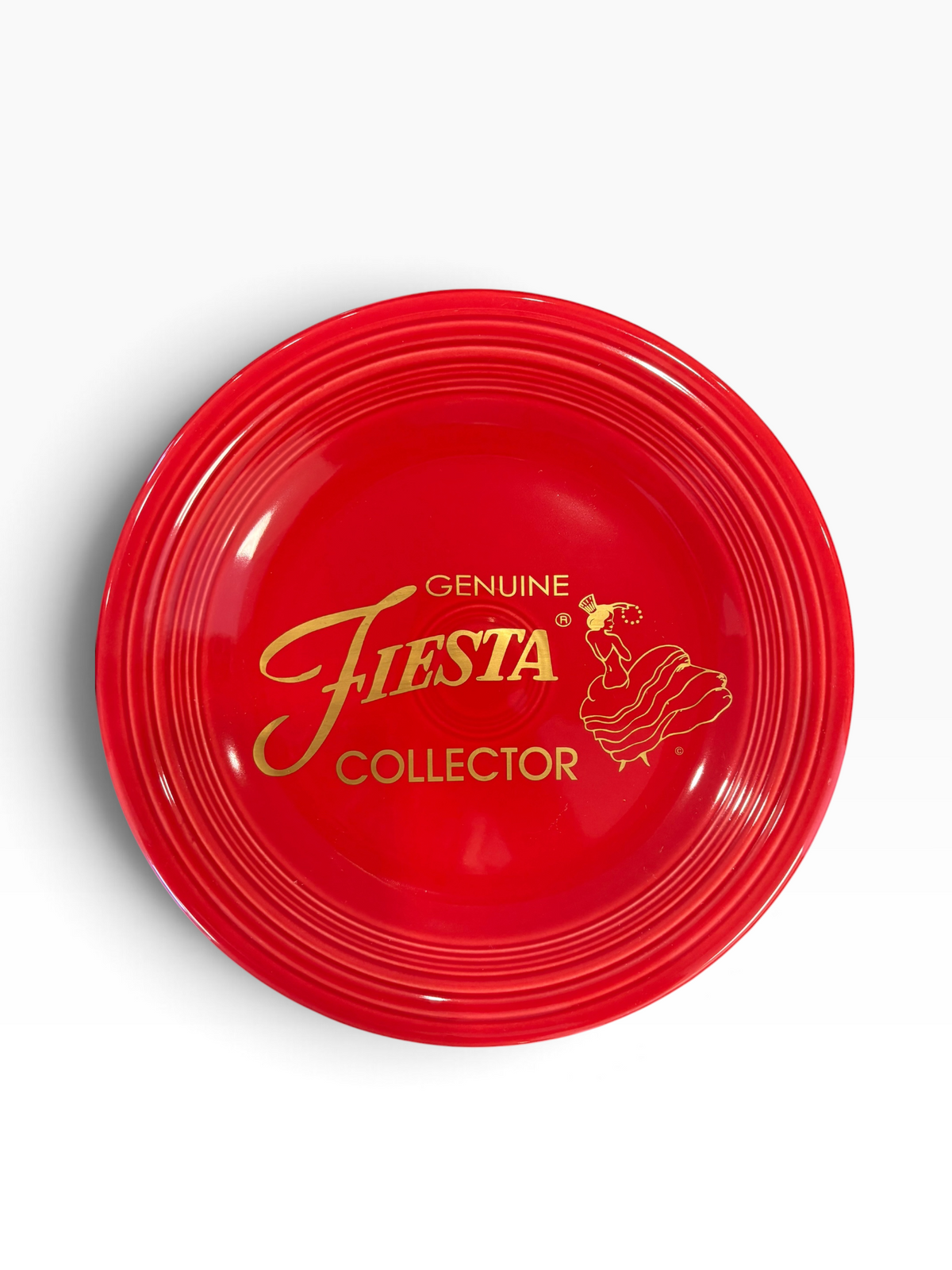 Fiesta Scarlet Genuine Fiesta Collector Dancing Lady Dinner Plate 10 1/2" HTF