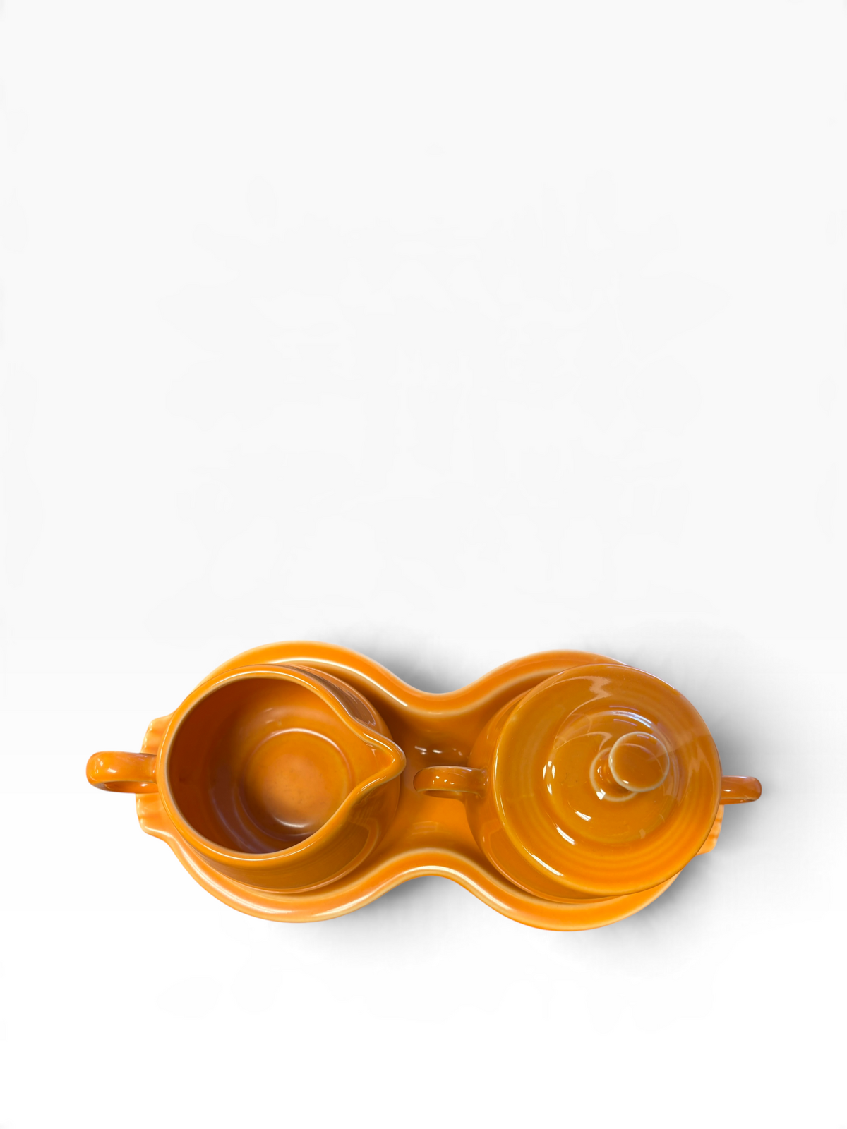 Fiesta Tangerine Sugar & Cream Tray Set