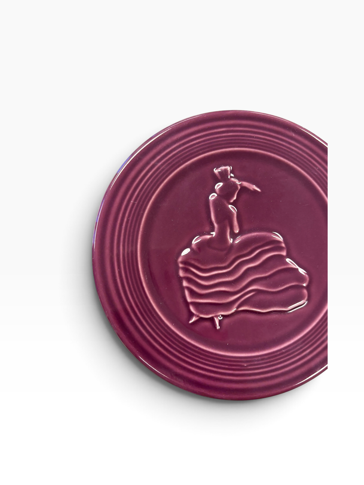 Fiesta Heather Dancing Lady Trivet 6" Retired Hot Plate