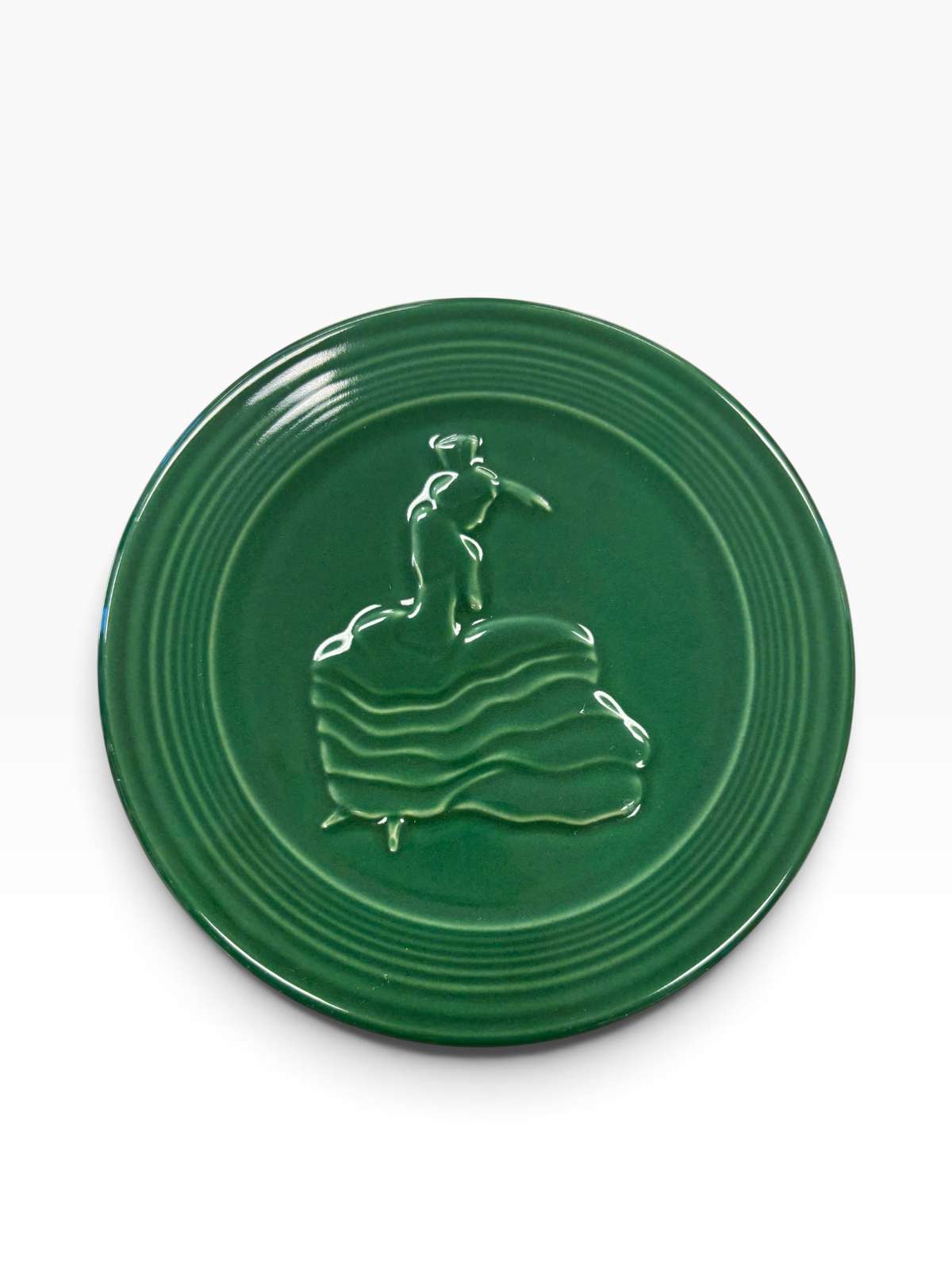 Fiesta Jade Dancing Lady Trivet 6" Retired Hot Plate