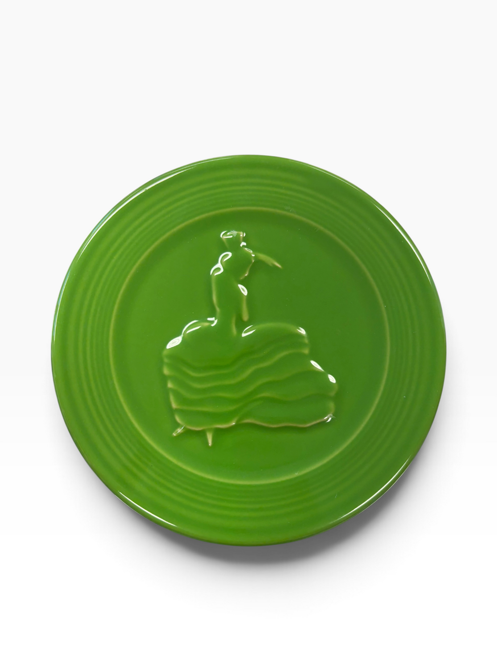 Fiesta Shamrock Dancing Lady Trivet 6" Retired Hot Plate