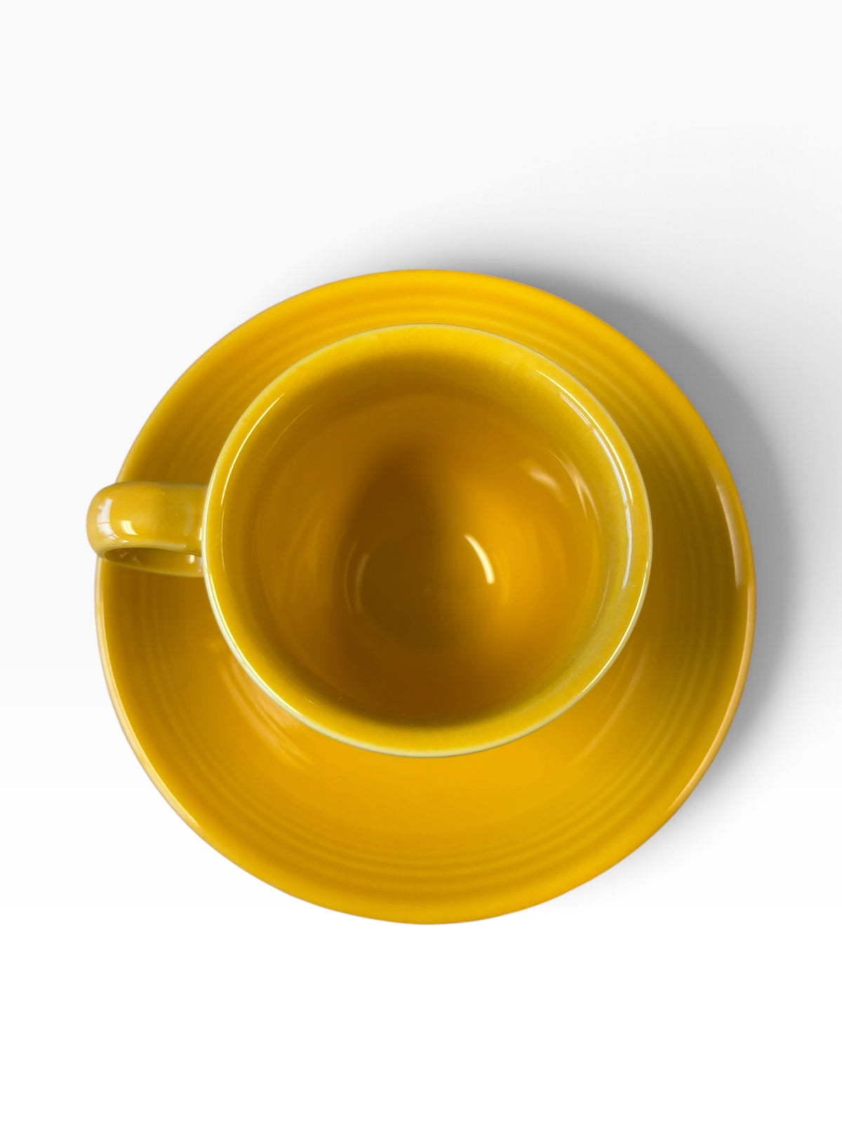 Fiesta Marigold Round Handle AD Demitasse Cup and Saucer