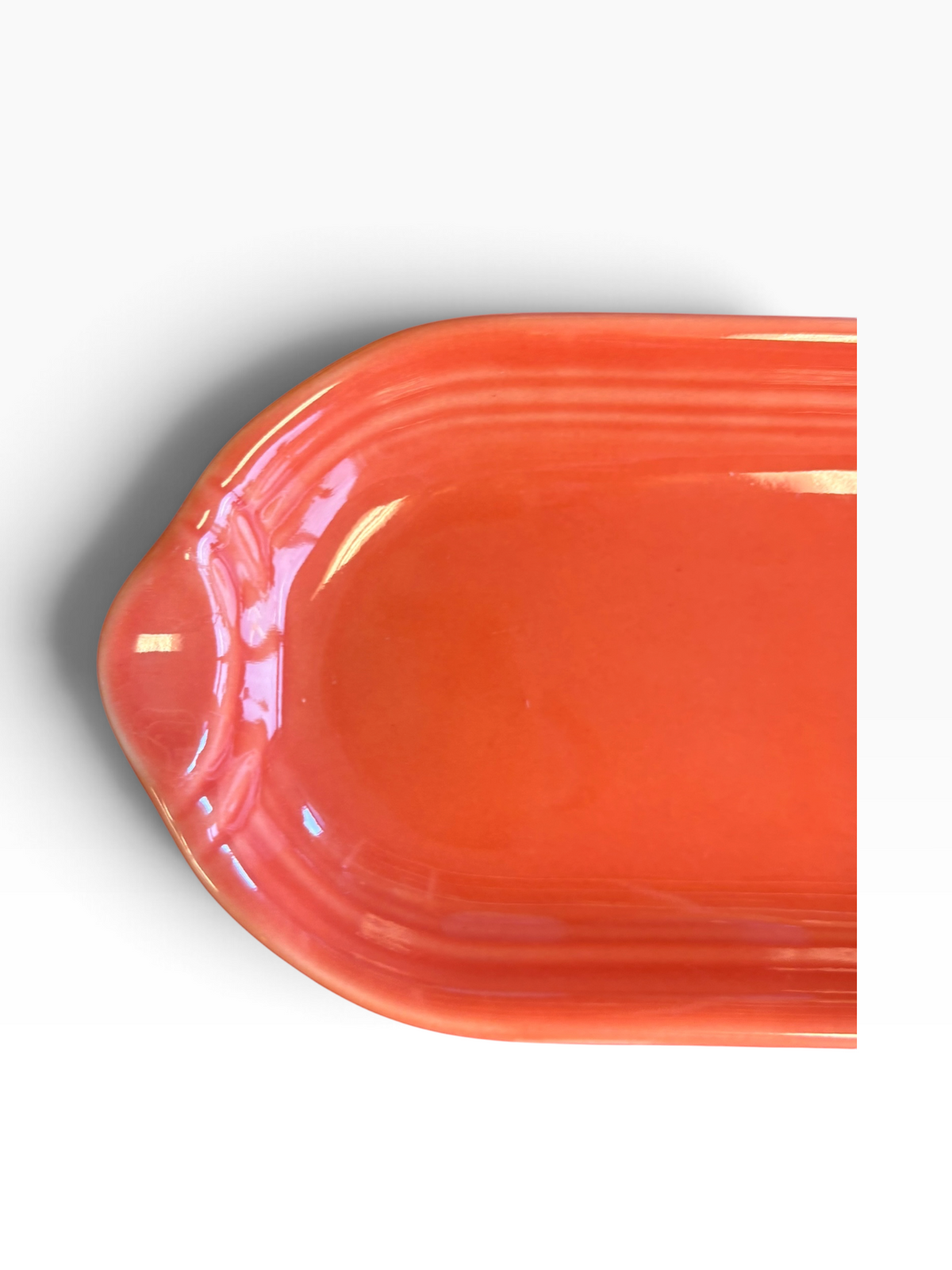 Fiesta Persimmon Relish Utility Tray Corn on the Cob Corn Relish Tray